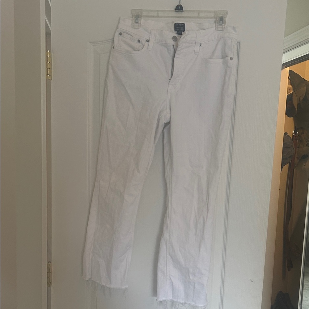 J. Crew Women's Straight Leg White Jeans